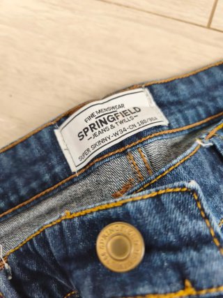 Stradivarius Jeans Hombre Azul