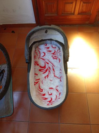 Carrito de bebé gris