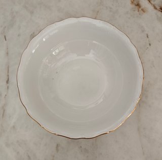 Juego de 1 sopera y 1 fuente de porcelana blanca