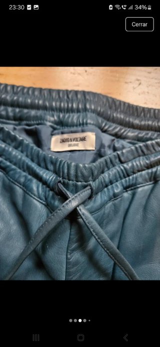 Pantalón Piel Zadig & Voltaire Deluxe Teal