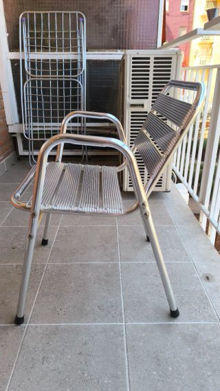 4 Sillas Terraza Aluminio