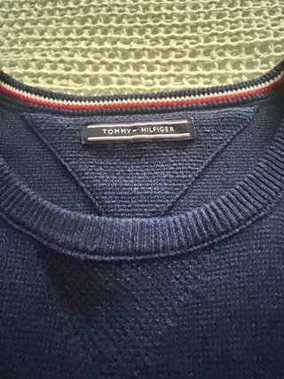 Jersey Tommy Hilfiger Azul Marino con Parche Bande