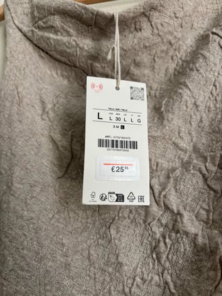 Vestido Zara Jacquard Pliegues Beige/Gris