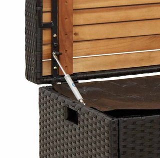 Baúl Almacenaje Ratán y Madera Acacia 100x50x52