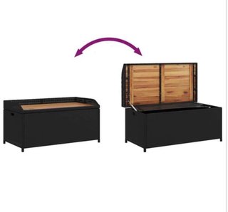 Baúl Almacenaje Ratán y Madera Acacia 100x50x52