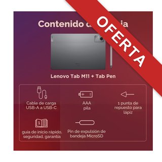Lenovo Tab M11 128GB Gris Tablet pantalla táctil