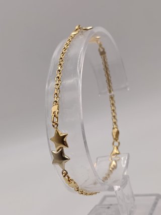 Pulsera Oro 18k - Bismark Estrella - 4,30gr-19ctms