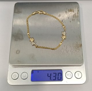 Pulsera Oro 18k - Bismark Estrella - 4,30gr-19ctms