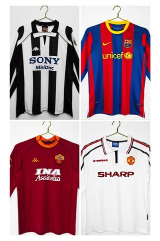 Camisetas de fútbol (Retro, Manga larga)