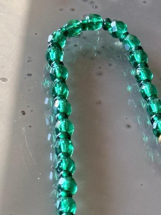 Collana vintage cristalli verdi