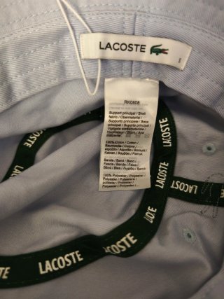 Gorro unisex niño Lacoste azul y blanco