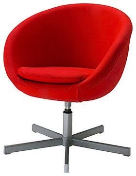 Butaca IKEA SKRUVSTA roja giratoria - Terrassa