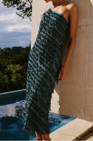 Vestido fiesta verde T:XS
