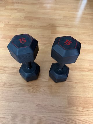 Pareja Mancuernas Hexagonales 15 kg