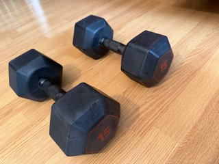 Pareja Mancuernas Hexagonales 15 kg