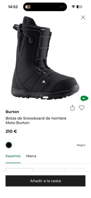 Botas Snowboard Burton Moto Negras