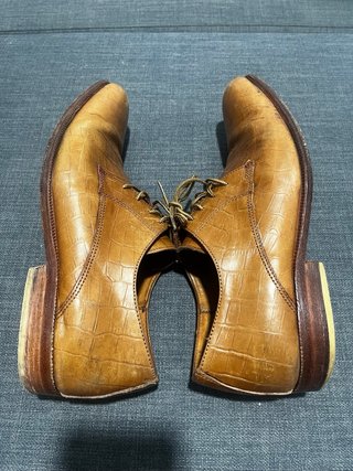 Zapatos de cuero cocodrilo hombre