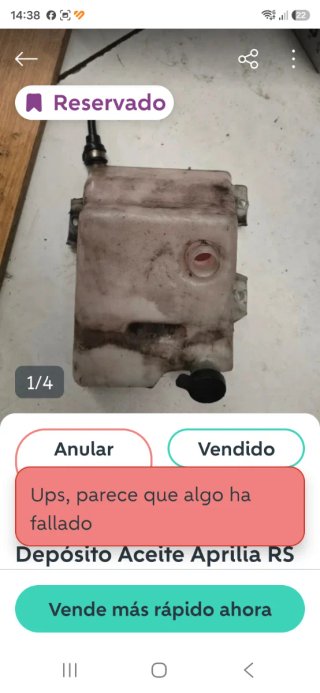 Depósito Aceite Aprilia RS125