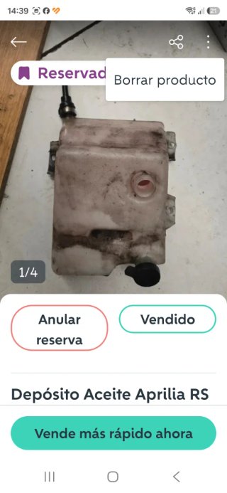 Depósito Aceite Aprilia RS125