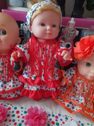 Conjunto flamenca baby pelones leer descripción