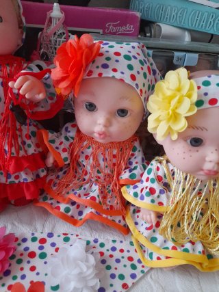 Conjunto flamenca baby pelones leer descripción