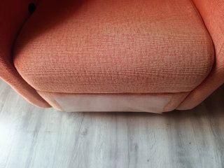 Sillón reclinable manual naranja