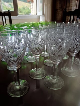 Conjunto Copas Cristal Años 70