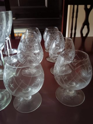 Conjunto Copas Cristal Años 70