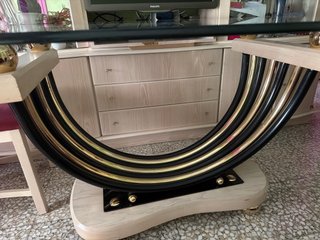 Mesa Comedor Cristal Ovalada Diseño
