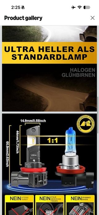 OUSHI H11 LED Bulbs with Approval for Circulation,