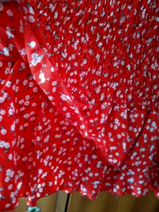 Conjunto rojo y blanco mujer