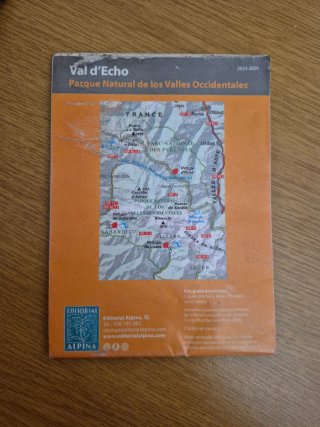 Mapa Pirineo Aragonés Val d'Echo Editorial Alpina
