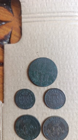 Lote 4 Monedas Fernando VII Cobre España