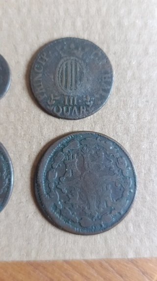 Lote 4 Monedas Fernando VII Cobre España