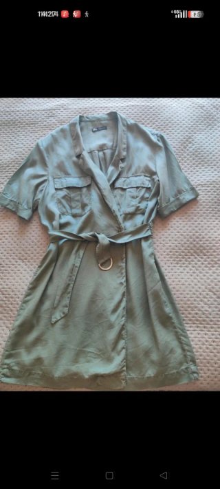 Zara Vestito stile blazer verde oliva