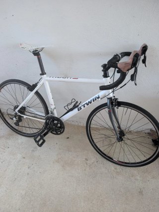 Bici da corsa B'Twin bianca