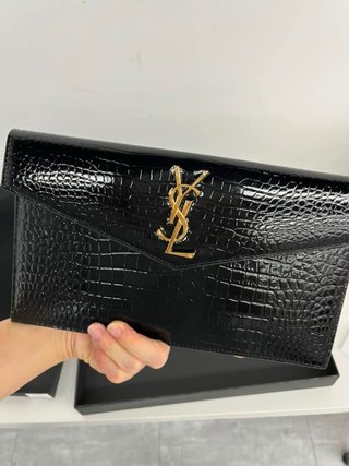 Bolso Cartera Yves Saint Laurent Negro Dorado