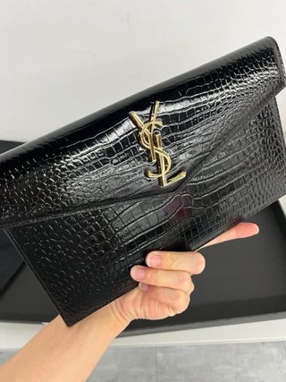 Bolso Cartera Yves Saint Laurent Negro Dorado