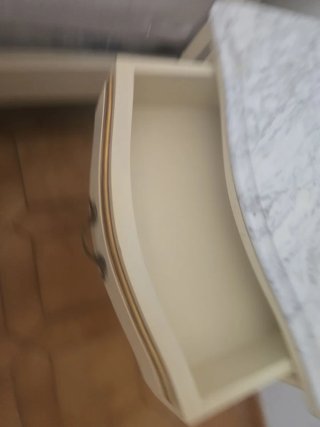 Mesita de noche Vintage mármol y madera