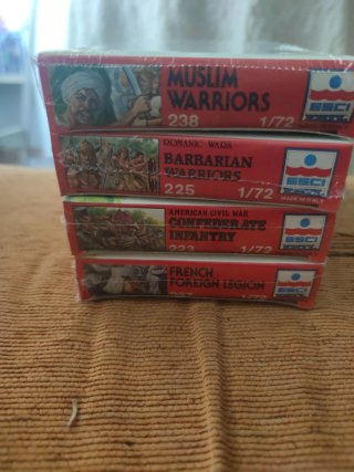 Lote 4 Cajas ESCI 1/72 Soldaditos Militaria Nuevas