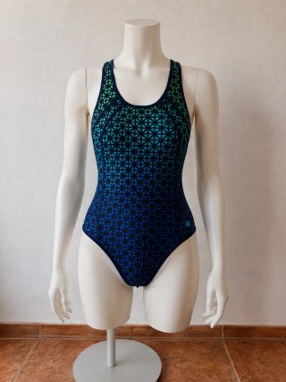 Costume da bagno sportivo con stampa geometrica