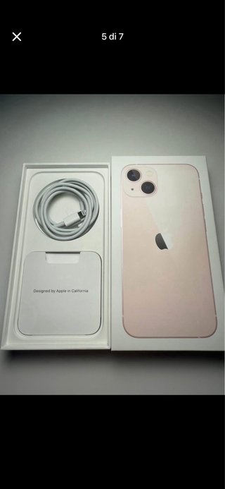 iPhone 13 Rosa 128 GB + Cavo e Cover