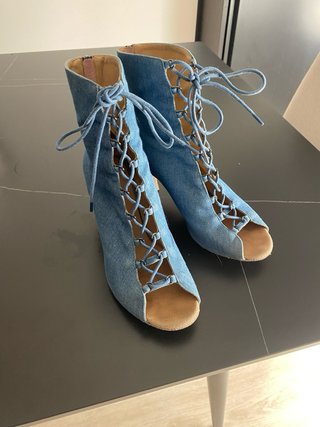 Zapatos de baile latino denim