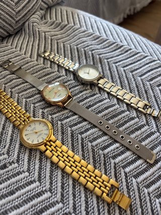 Lote 3 Relojes Pulsera Oro y Plata