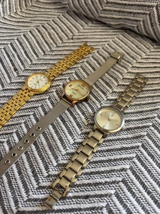 Lote 3 Relojes Pulsera Oro y Plata