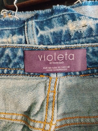 Falda vaquera Mango Talla 48