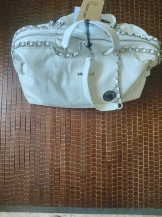 Bolso Max Mara Blanco Acolchado Cadena