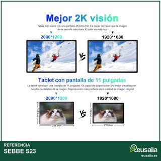 SEBBE S23 256GB Marrón Tablet Android 13