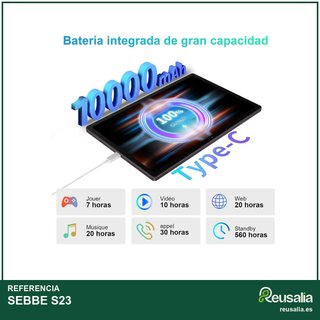 SEBBE S23 256GB Marrón Tablet Android 13