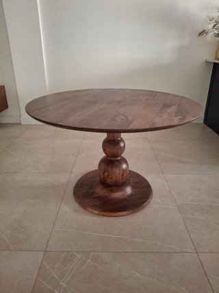 Tavolo rotondo in noce MAISON DU MONDE